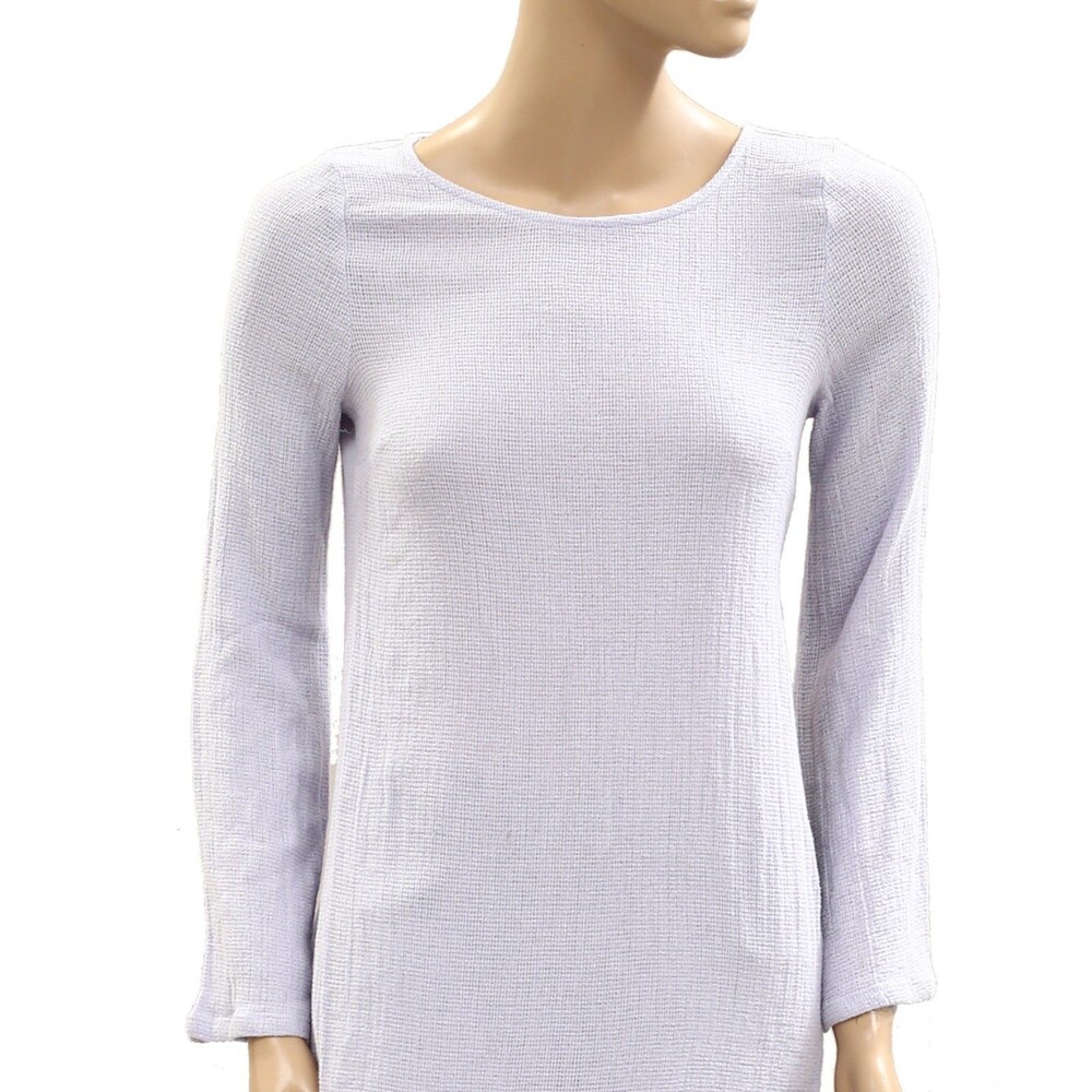 Free People Free-Est Stroll In The Sun Maxi Top Long Sleeve Cotton Blue S 287044 - Picture 7 of 8